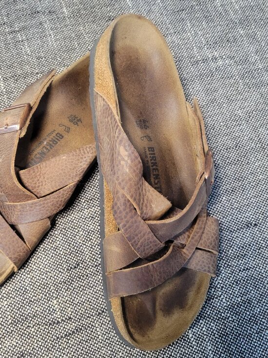 Birkenstock Other - Birkenstock Brown Leather Strappy Sandals Men's 13/13.5 EU 46 Made in Germany